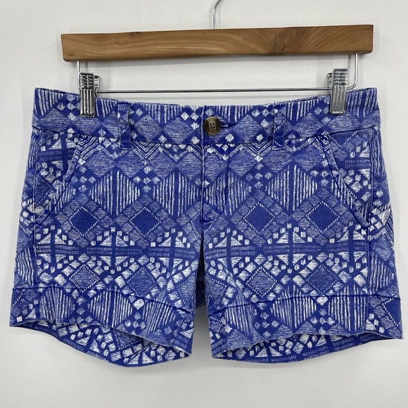 American Eagle Outfitters Pants - American Eagle Chino Shorts Women's 2 Blue All Over Print Midi Beach